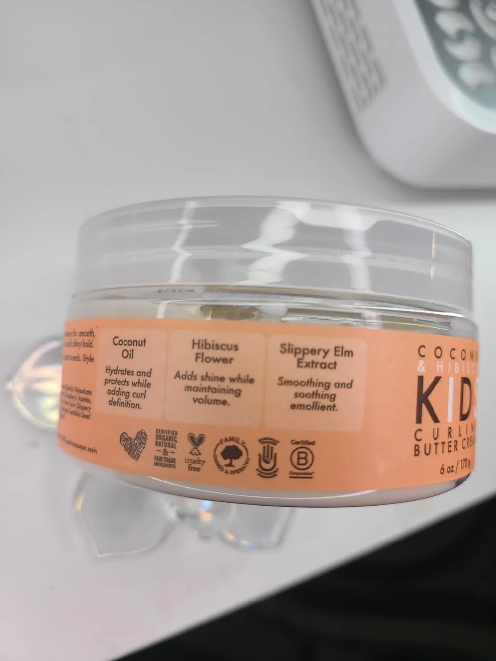 Two (2) Shea Moisture Kids Curling Butter Cream - Peach-Orange Label